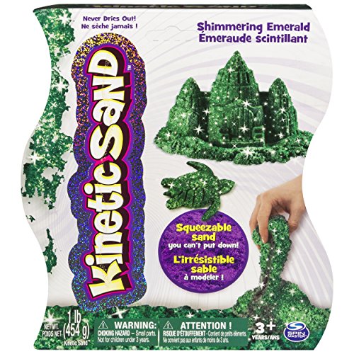 Product Cover Kinetic Sand, 1Lb Shimmering Emerald Green Magic Sand for Ages 3 & Up