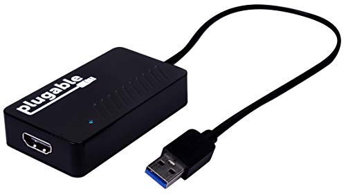 Product Cover Plugable USB 3.0 to HDMI 4K UHD (Ultra-High-Definition) Video Graphics Adapter for Multiple Monitors up to 3840x2160 (Supports Windows 10, 8.1, 8, 7).