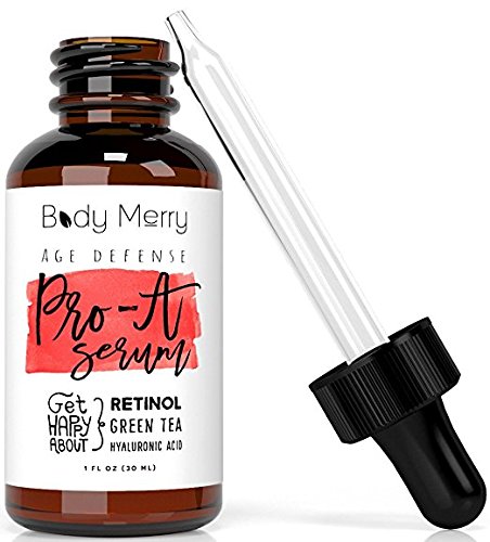 Product Cover Body Merry Pro-A Serum Advanced Anti-Aging Retinol Serum w Natural Aloe, Vitamin E & Hyaluronic Acid to Combat Wrinkles, Fine Lines, Discoloration