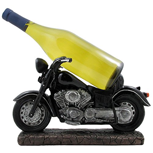 Product Cover Classic Motorcycle Wine Bottle Holder Statue for Vintage Bike & Chopper Model Sculptures As Bar or Kitchen Decor Tabletop Wine Stands & Racks and Decorative Gifts for Bikers
