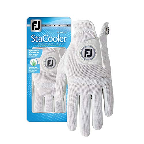 Product Cover FootJoy Women's StaCooler Golf Glove, Pearl Medium/Large, Worn on Left Hand