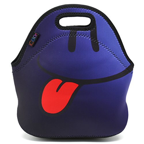 Product Cover Funny Thermal Neoprene Waterproof Kids Insulated Lunch Portable Carry Tote Picnic Storage Bag Lunch box Food Bag Gourmet Handbag Cooler warm Pouch Tote bag For School work Office FLB-012