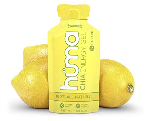 Product Cover Huma Chia Energy Gel, Lemonade, 12 Gels, 1x Caffeine - Premier Sports Nutrition for Endurance Exercise