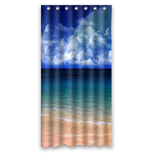 Product Cover FMSHPON Fashion Blue Seashore Waterproof Fabric Shower Curtain 36x72 Inches