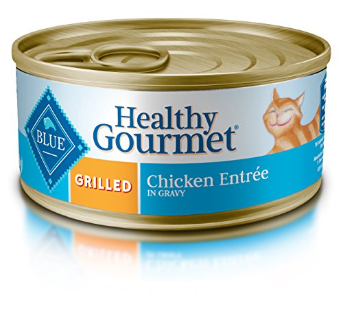 Product Cover Blue Buffalo Healthy Gourmet Natural Adult Wet Cat Food, Grilled Chicken 5.5-oz cans (Pack of 24)