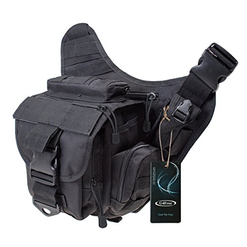 Product Cover G4Free Multi-Functional Tactical Messenger Bag Utility Pouch Versipack (Black)