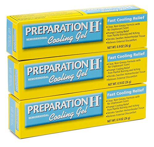 Product Cover Preparation H Hemmorhoidal Cooling Gel, .9 Ounce Boxes (Pack of 3)