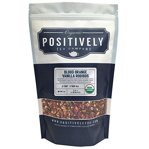 Product Cover Positively Tea Company, Organic Blood Orange Vanilla Rooibos, Rooibos Tea, Loose Leaf, USDA Organic, 1 Pound Bag