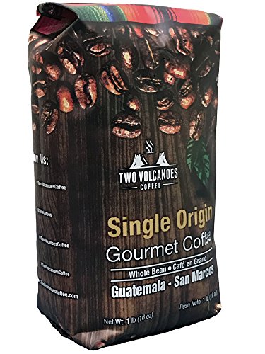 Product Cover Two Volcanoes Coffee - Gourmet Guatemala Whole Bean Medium Roast Single-Origin Coffee. 1 lb
