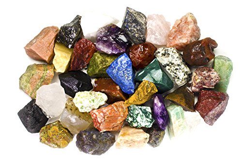 Product Cover Hypnotic Gems 2 Pounds (Best Value) Bulk Rough India Stone Mix - Over 25 Stone Types - Large 1