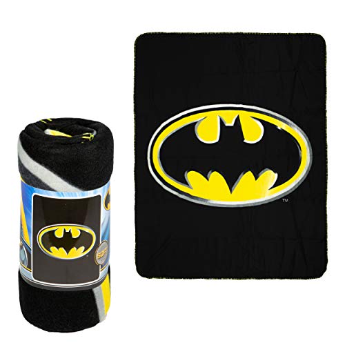 Product Cover JPI Batman Emblem Super Soft Luxury Fleece Throw Blanket with Sewn edge 100% Polyester Fiber 50