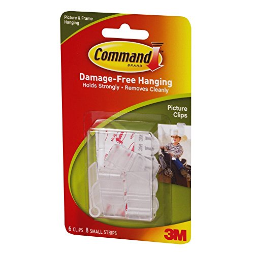 Product Cover 3M Command Picture Clips, White, 6-Clip, 2-PACK
