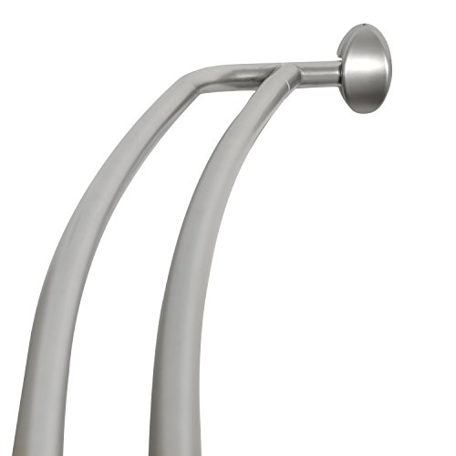 Product Cover Zenna Home NeverRust Double Curved Shower Rod, Satin Nickel