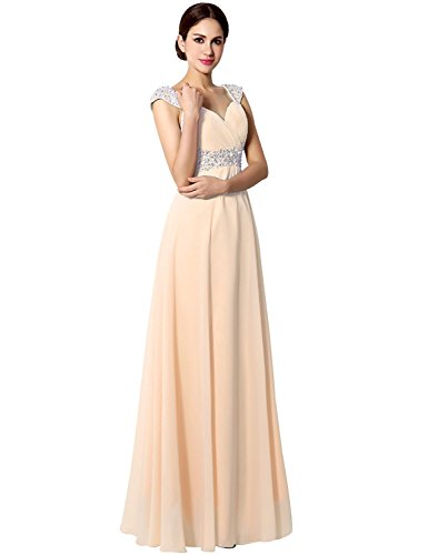 Product Cover Sarahbridal Women's Beaded Prom Dress Long 2019 Chiffon Bridesmaid Gowns for Wedding
