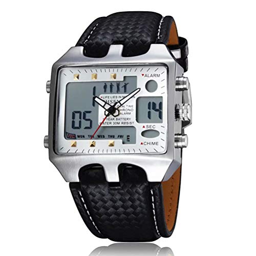 Product Cover OHSEN Dual Time Big Face Analog Digital ALM Chime Day Date LED Mens Quartz Watch