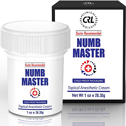Product Cover Numb Master 5% Lidocaine Topical Numbing Cream with Aloe, Vitamin E, 1 Oz Maximum Strength Topical Anesthetic Cream Pain Relief Cream with Child Resistant Cap