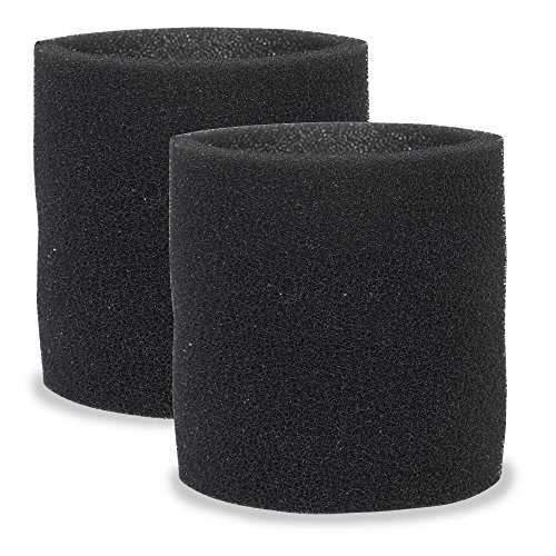 Product Cover Multi-Fit Wet Vac Filters VF2001TP Foam Sleeve/Foam Filter For Wet Dry Vacuum Cleaner (2 Pack Wet Vac Filter Foam Sleeve) Fits Most Shop-Vac, Vacmaster & Genie Shop Vacuum Cleaners