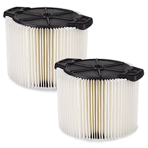 Product Cover WORKSHOP Wet Dry Vac Filters WS11045F2 Standard Wet Dry Vacuum Filters (2-Pack - Shop Vacuum Filters) For WORKSHOP 3-Gallon To 4-1/2-Gallon Shop Vacuum Cleaners
