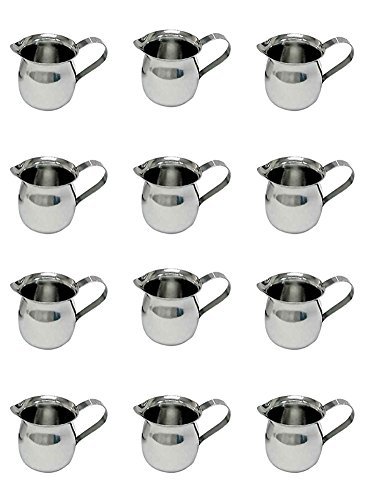 Product Cover Update International BC-3 Stainless Steel Bell Creamer, 3-Ounce, 2-1/4-Inch, Set of 12