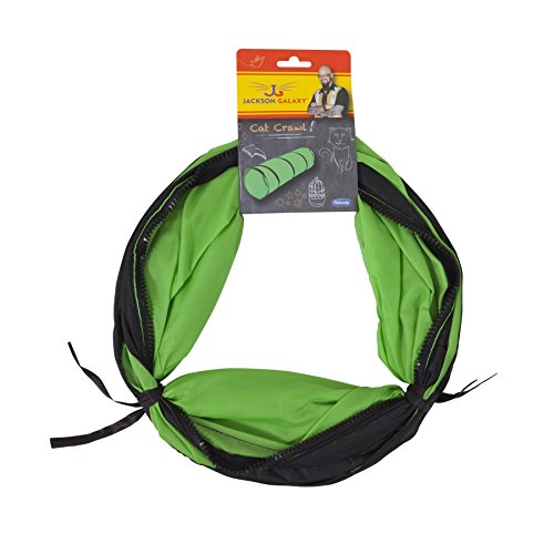 Product Cover Petmate Jackson Galaxy Cat Crawl Solid Tunnel, Green/Orange