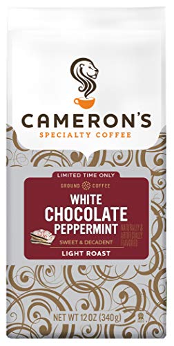 Product Cover Cameron's Coffee Holiday Roasted Ground Coffee Bag, Flavored, White Chocolate Peppermint, 12 Ounce