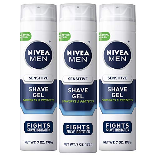 Product Cover NIVEA Men Sensitive Shaving Gel - Protects Sensitive Skin From Shave Irritation - 7 oz. Can (Pack of 3)
