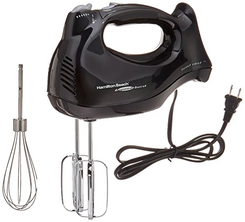 Product Cover Hamilton Beach 6-Speed Electric Hand Mixer with Snap-On Case, Beaters, Whisk, Black (62692)