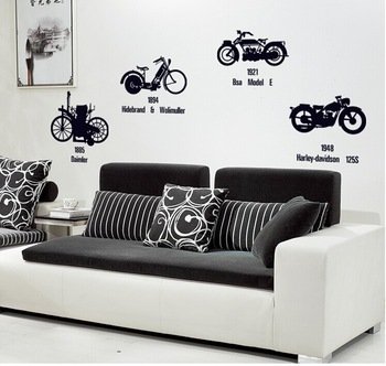 Product Cover Syga 'Motorcycle' Wall Sticker (PVC Vinyl, 50 cm x 5 cm x 5 cm)