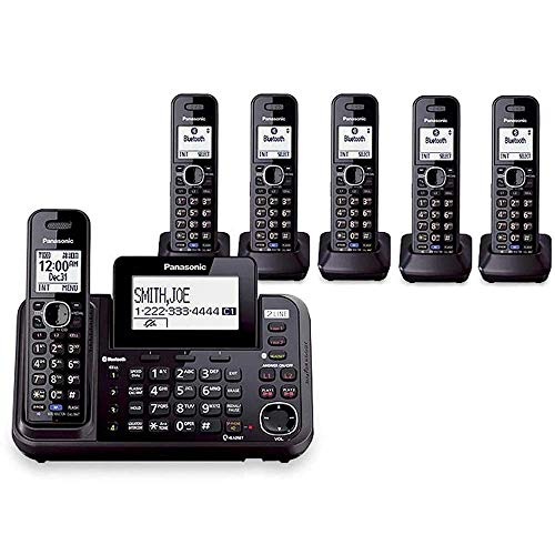 Product Cover Panasonic KX-TG9542B + Four KX-TGA950B, 6-Handset Cordless System (2 Line) DECT 6.0 1.9Ghz Digital Answering System Expandable Up to 6 Handsets