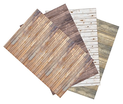 Product Cover Ella Bella Photography Backdrop Paper, Assorted Wood (1 ea.: Vintage, Sable, Rustic & White Washed), 48