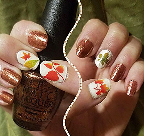 Product Cover Autumn - Fall Leaves Water Slide Nail Art Decals Set #2 - Salon Quality 5.5