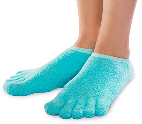 Product Cover NatraCure 5-Toe Gel Moisturizing Socks (Helps Dry Feet, Cracked Heels, Calluses, Cuticles, Rough Skin, and Enhances your Favorite Lotions and Creams) - 110-M CAT - Size: Medium