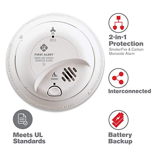 Product Cover First Alert BRK SC9120B Hardwired Smoke and Carbon Monoxide (CO) Detector with Battery Backup
