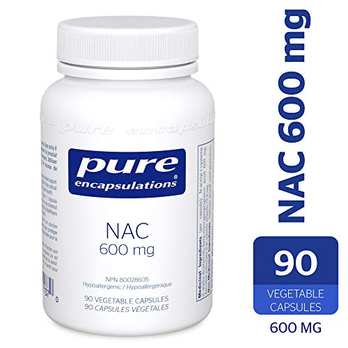 Product Cover Pure Encapsulations - NAC (N-Acetyl-L-Cysteine) 600 mg - Amino Acids to Support Antioxidant Defense and Healthy Lung Tissue - 90 Capsules