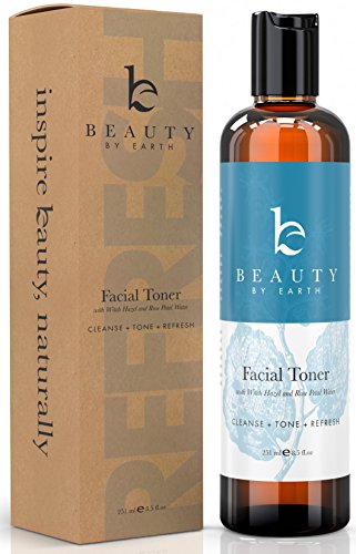 Product Cover Witch Hazel Face Toner - Organic Rose Water Facial Toner for Women With Hydrating Aloe Vera, Rosewater Toner for Face, Skin Toner pH Balancing Natural Skin Care Products, Beauty Products for Women