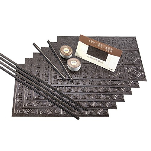 Product Cover FASÄDE Traditional 1 Kitchen Backsplash Tile Kit - Perfect for DIY Projects and Home Renovations - Variety of Finishes and Styles - Easy-Install Tile (18 sq ft Kit, Smoked Pewter)
