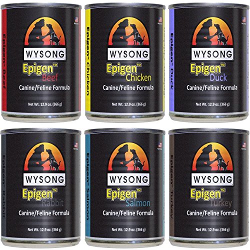 Product Cover Wysong Epigen Variety Pack Canine/Feline Canned Formula - Dog/Cat/Ferret Food, Six- 12.9 Ounce Cans
