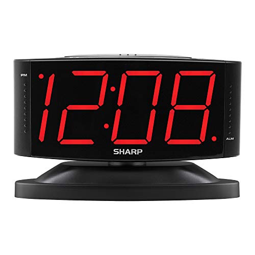 Product Cover Sharp Digital Alarm Clock with Easy to Read Large Numbers and Swivel Base