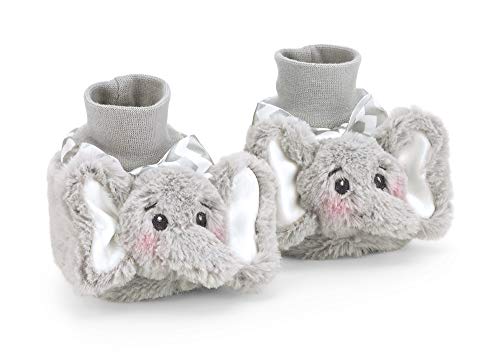 Product Cover Bearington Baby Lil' Spout Plush Stuffed Animal Gray Elephant Sock Top Slipper Booties