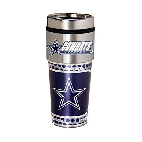 Product Cover Great American Products Dallas Cowboys 16oz. Stainless Steel Travel Tumbler/Mug