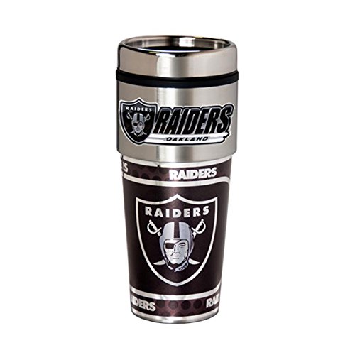 Product Cover Great American Products Oakland Raiders 16oz. Stainless Steel Travel Tumbler/Mug