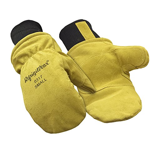 Product Cover RefrigiWear Fleece Lined Fiberfill Insulated Cowhide Leather Mitten Gloves (Gold, X-Large)