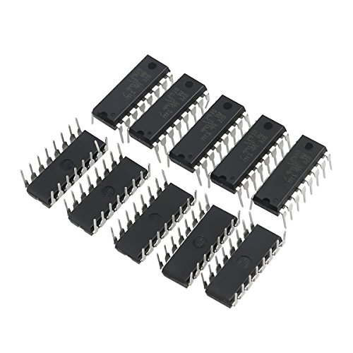 Product Cover PIXNOR 10pcs L293D DIP 16-pin IC Stepper Motor Drivers Controllers (Black)
