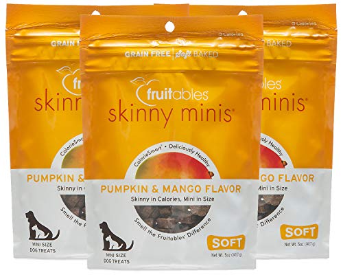 Product Cover Fruitables Skinny Minis 5 Ounce Pumpkin & Mango Soft & Chewy Dog Treats Pack of 3