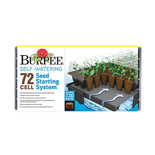Product Cover Burpee 72 Cell Self-Watering Seed Starting Kit, 72 Cell, Black