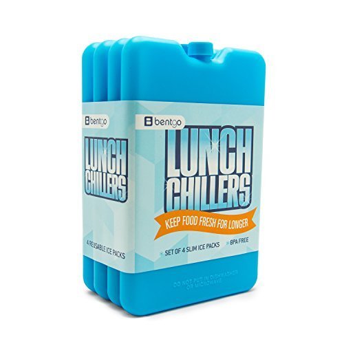 Product Cover Bentgo Ice Lunch Chillers - Ultra-thin Ice Packs (4 Pack - Blue)