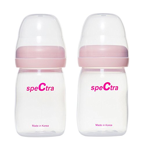 Product Cover Spectra Baby USA - Wide Neck Breastmilk Storage Bottles (5.4oz/160 mL, 2 Count) - NIPPLES NOT INCLUDED - for Breastfed Babies, Breast Milk Storage, and Feeding