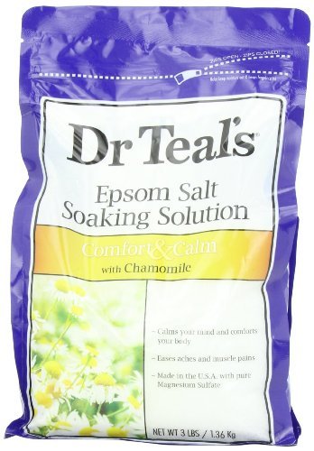 Product Cover Dr. Teals Epsom Salt Soaking Solution, Chamomile, TWO 48OZ Bags, 6LB Total