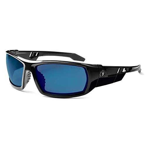Product Cover Skullerz Odin Safety Sunglasses - Black Frame, Blue Mirror Lens