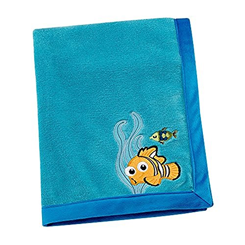 Product Cover Disney Finding Nemo Appliqued Coral Fleece Blanket, Blue
